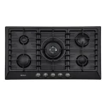 اجاق گاز صفحه ای شیشه نیک کالا مدل GGH-302 پلوپز چپ مشکی