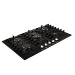 اجاق گاز صفحه ای لعابی نیک کالا مدل EGH-202 پلوپز وسط مشکی